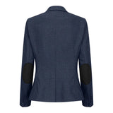 TPW52 - Traje de tres piezas azul marino con estampado Príncipe de Gales para mujer
