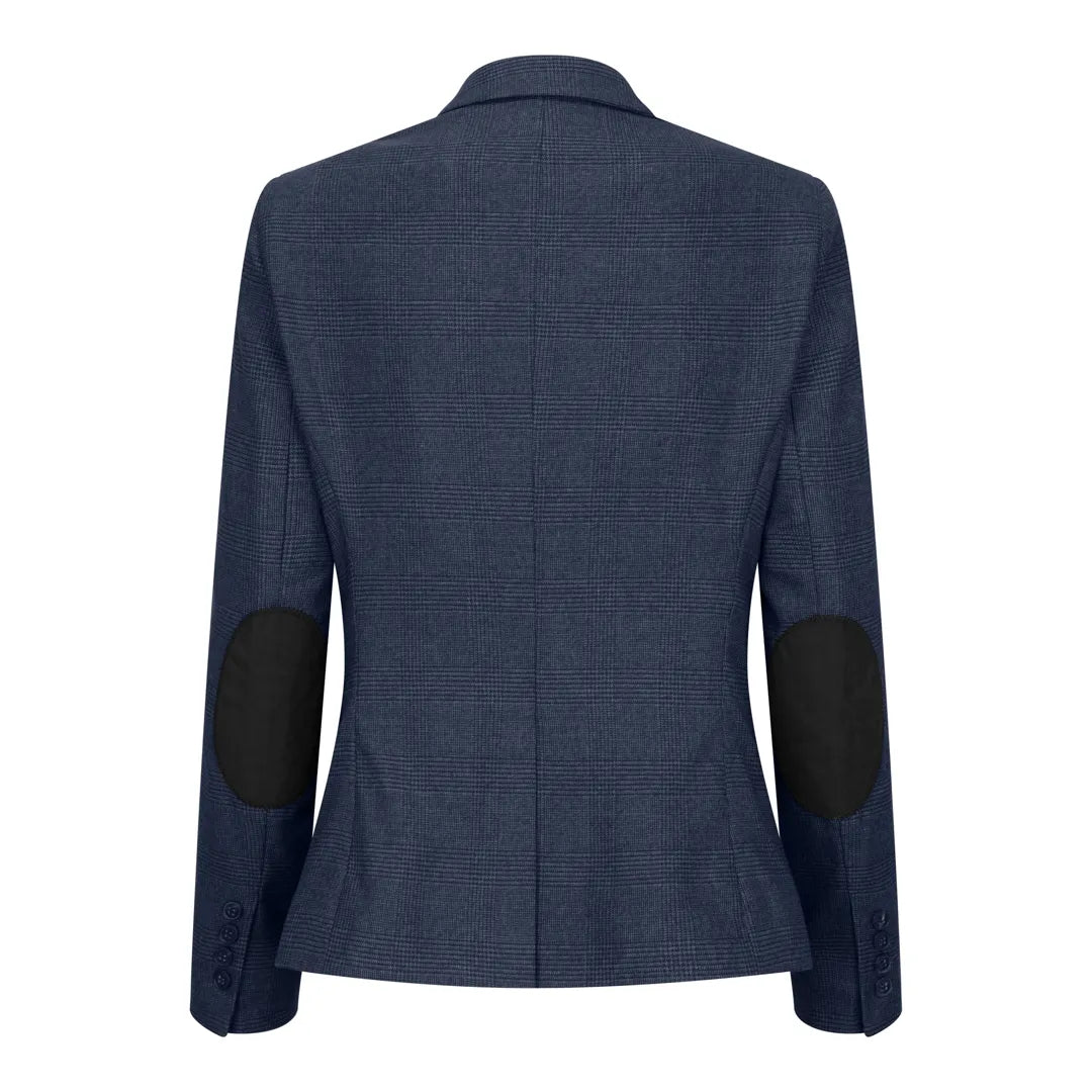 TPW52 - Traje de tres piezas azul marino con estampado Príncipe de Gales para mujer