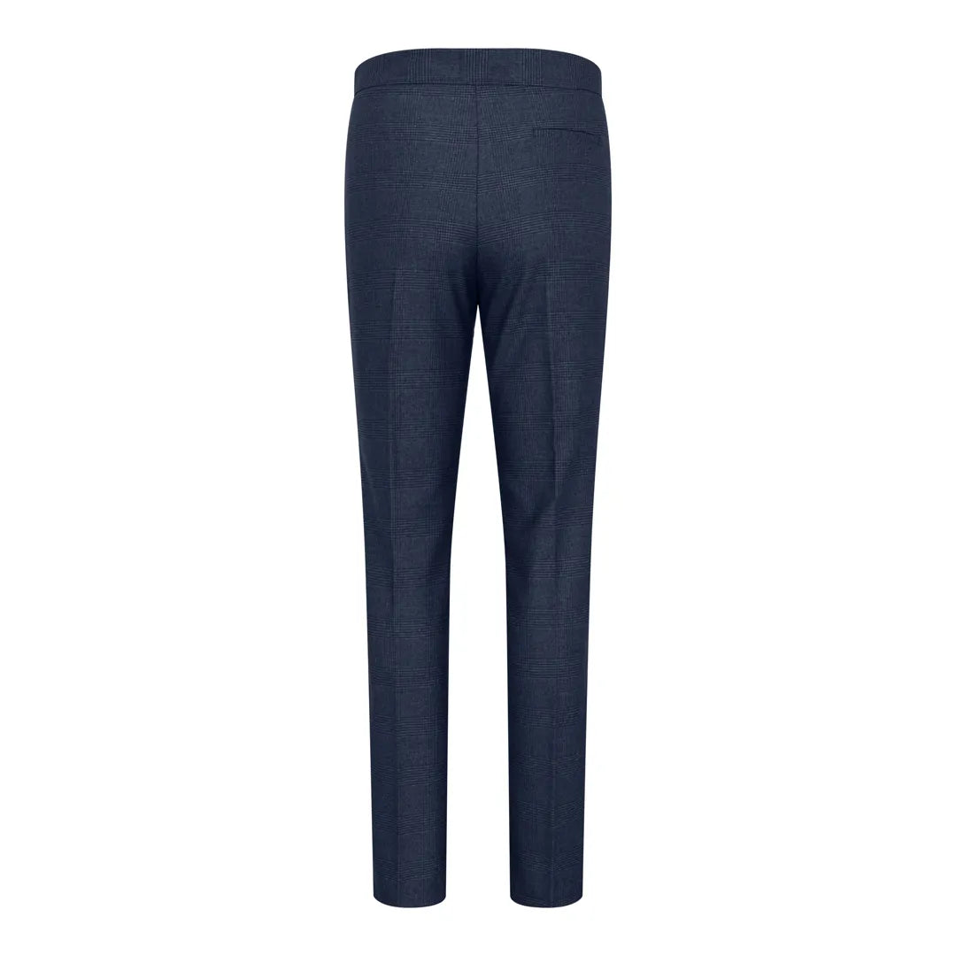 TPW52 - Traje de tres piezas azul marino con estampado Príncipe de Gales para mujer