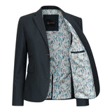 TPW53 - Traje de tres piezas verde con estampado Príncipe de Gales para mujer