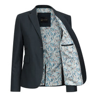 TPW53 - Traje de tres piezas verde con estampado Príncipe de Gales para mujer