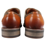 Theon - Zapatos Oxford de cuero y tweed para hombre