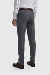 Thomas - Traje de tres piezas de tweed de mezcla de lana azul marino para hombre
