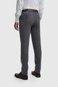 Thomas - Traje de tres piezas de tweed de mezcla de lana azul marino para hombre