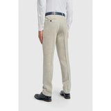 Thomas - Pantalones de hombre de tweed de espiga de mezcla de lana gris