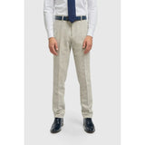 Thomas - Pantalones de hombre de tweed de espiga de mezcla de lana gris