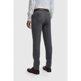 Thomas - Pantalones de hombre de tweed de espiga de mezcla de lana azul marino