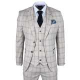 Warwick - Blazer beige a cuadros para hombre