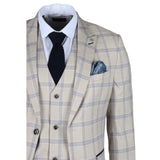 Warwick - Blazer beige a cuadros para hombre