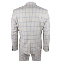 Warwick - Blazer beige a cuadros para hombre