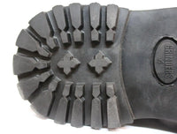 Botas militares unisex de cuero auténtico negras Ginders King Punk Rock Safety Steel Tone