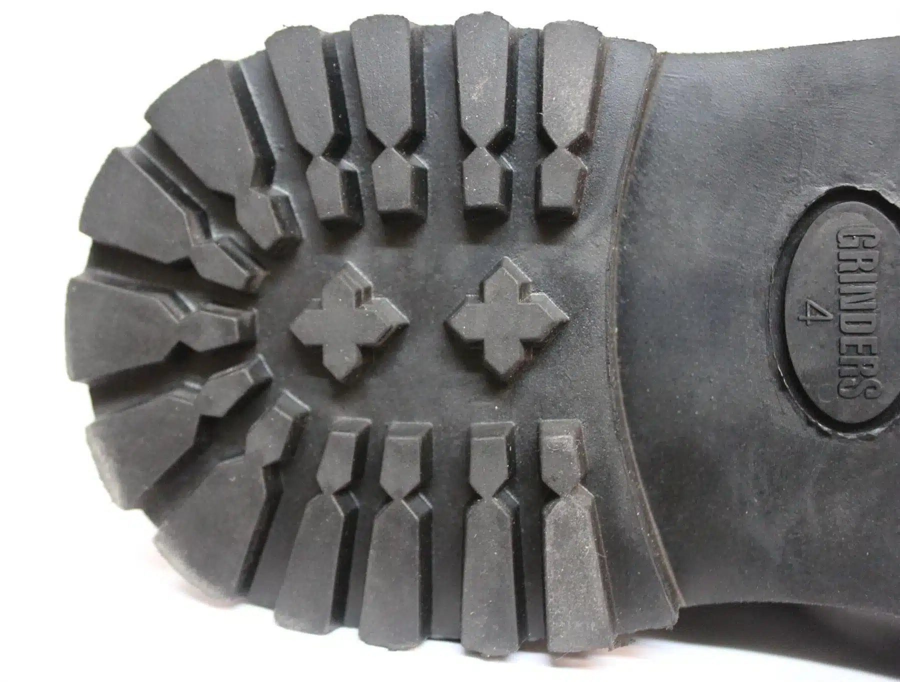 Botas militares unisex de cuero auténtico negras Ginders King Punk Rock Safety Steel Tone