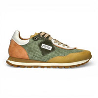 Aglae 02 - Zapatillas deportivas de cuero verde beige para hombre