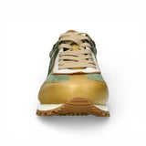 Aglae 02 - Zapatillas deportivas de cuero verde beige para hombre