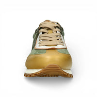 Aglae 02 - Zapatillas deportivas de cuero verde beige para hombre