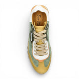 Aglae 02 - Zapatillas deportivas de cuero verde beige para hombre