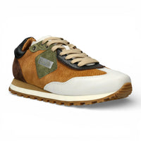Aglae 02 - Zapatillas deportivas de cuero marrón claro para hombre