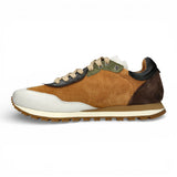 Aglae 02 - Zapatillas deportivas de cuero marrón claro para hombre