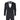 AK-22 - Traje de esmoquin negro cruzado para hombre, ideal para cenas y bodas.