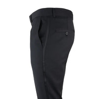 Pantalones de esmoquin negros para hombre, ideales para bodas, graduaciones y ocasiones especiales. Rayas de satén.