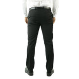 Pantalones de esmoquin negros para hombre, ideales para bodas, graduaciones y ocasiones especiales. Rayas de satén.