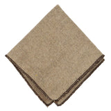 Pañuelo de corbata de tweed color beige camello, 2 pulgadas.