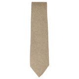 Pañuelo de corbata de tweed color beige camello, 2 pulgadas.