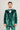 Traje de boda de terciopelo de 3 piezas para hombre AK-25, color verde esmeralda, con solapas negras.