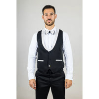 AK-29 - Traje de boda de hombre de 3 piezas blanco con estampado paisley