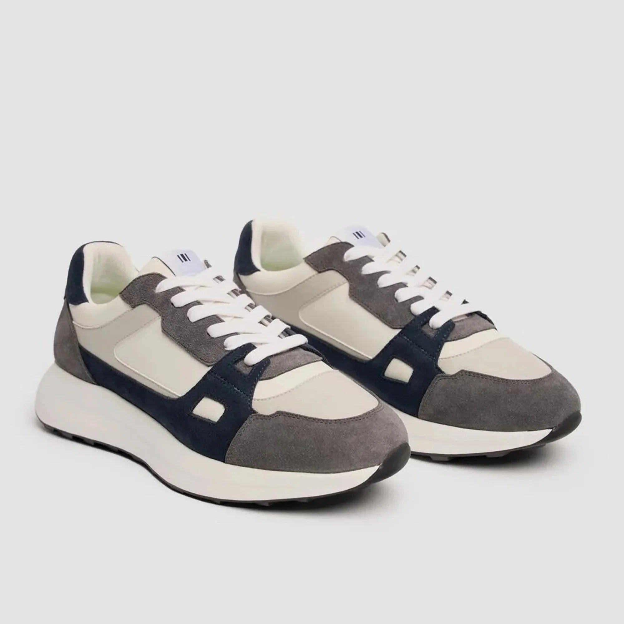 Albany - Zapatillas deportivas casuales de malla transpirable gris para hombre