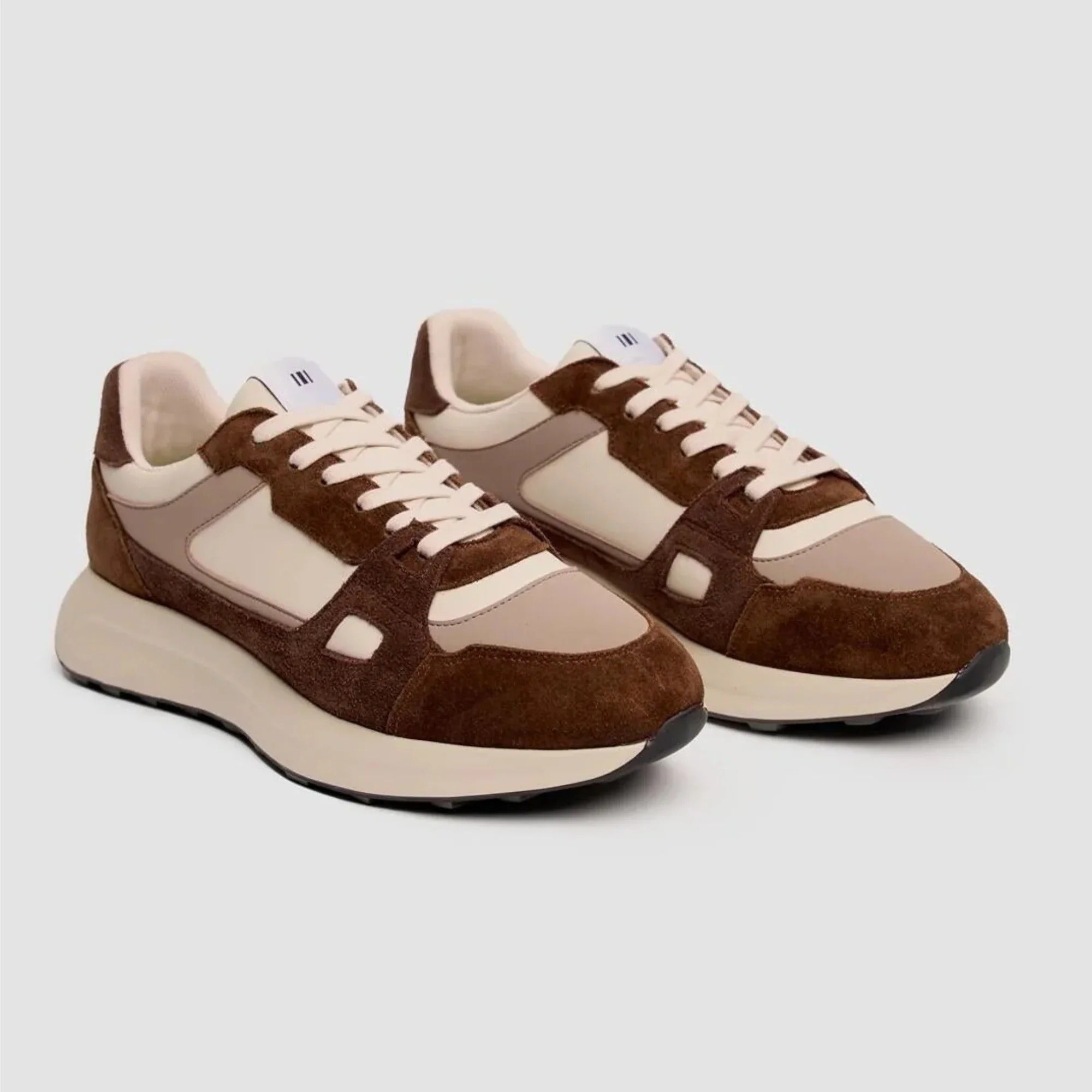 Albany - Zapatillas casuales de malla transpirable para hombre, color marrón claro