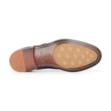 Albert - Zapatos brogue de hombre de piel negra con detalles de tweed