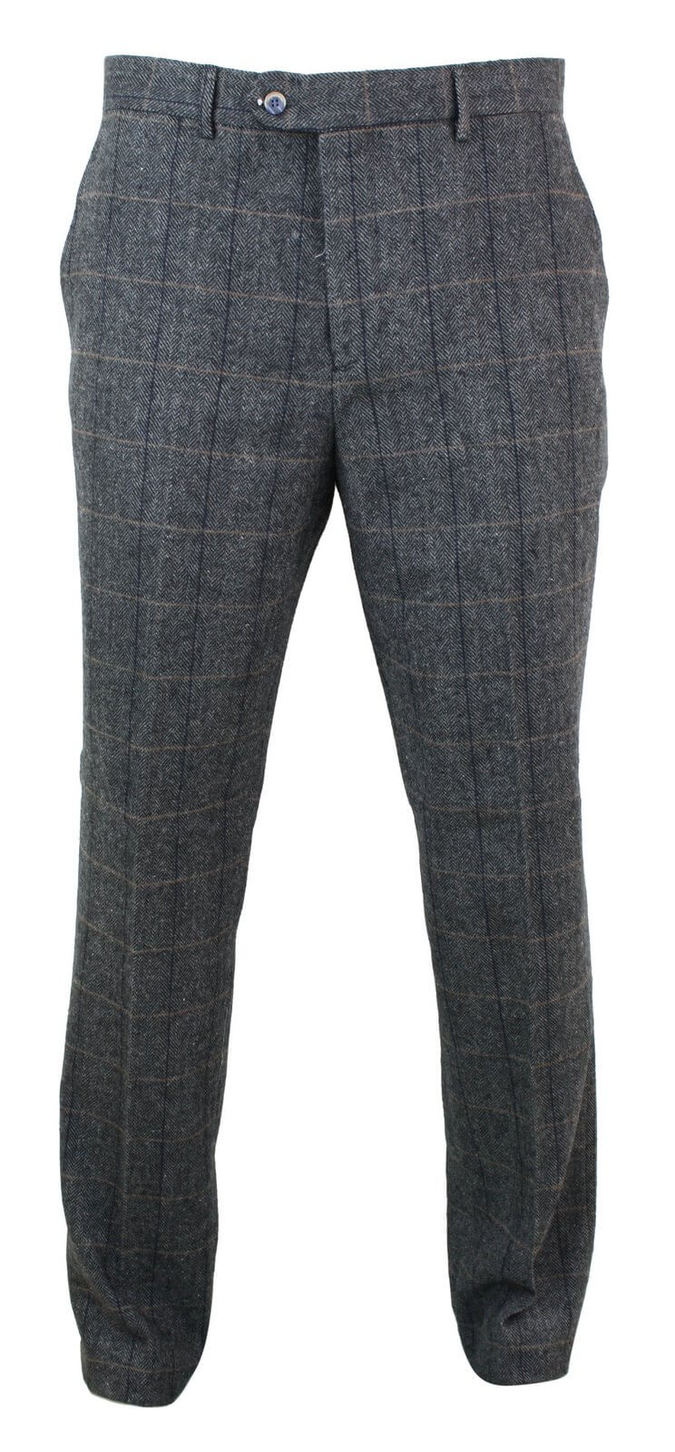 Albert - Pantalones de tweed gris para hombre