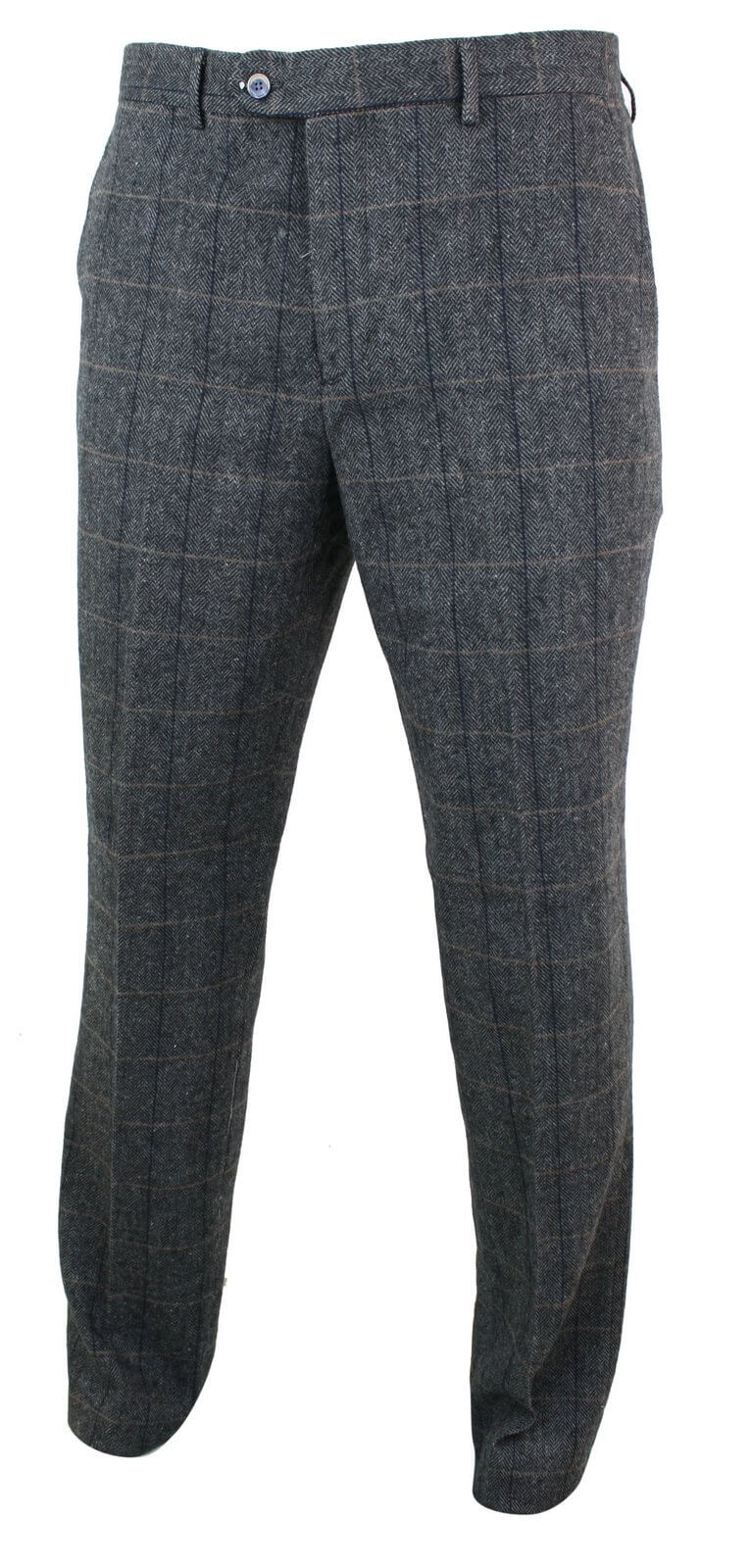 Albert - Pantalones de tweed gris para hombre