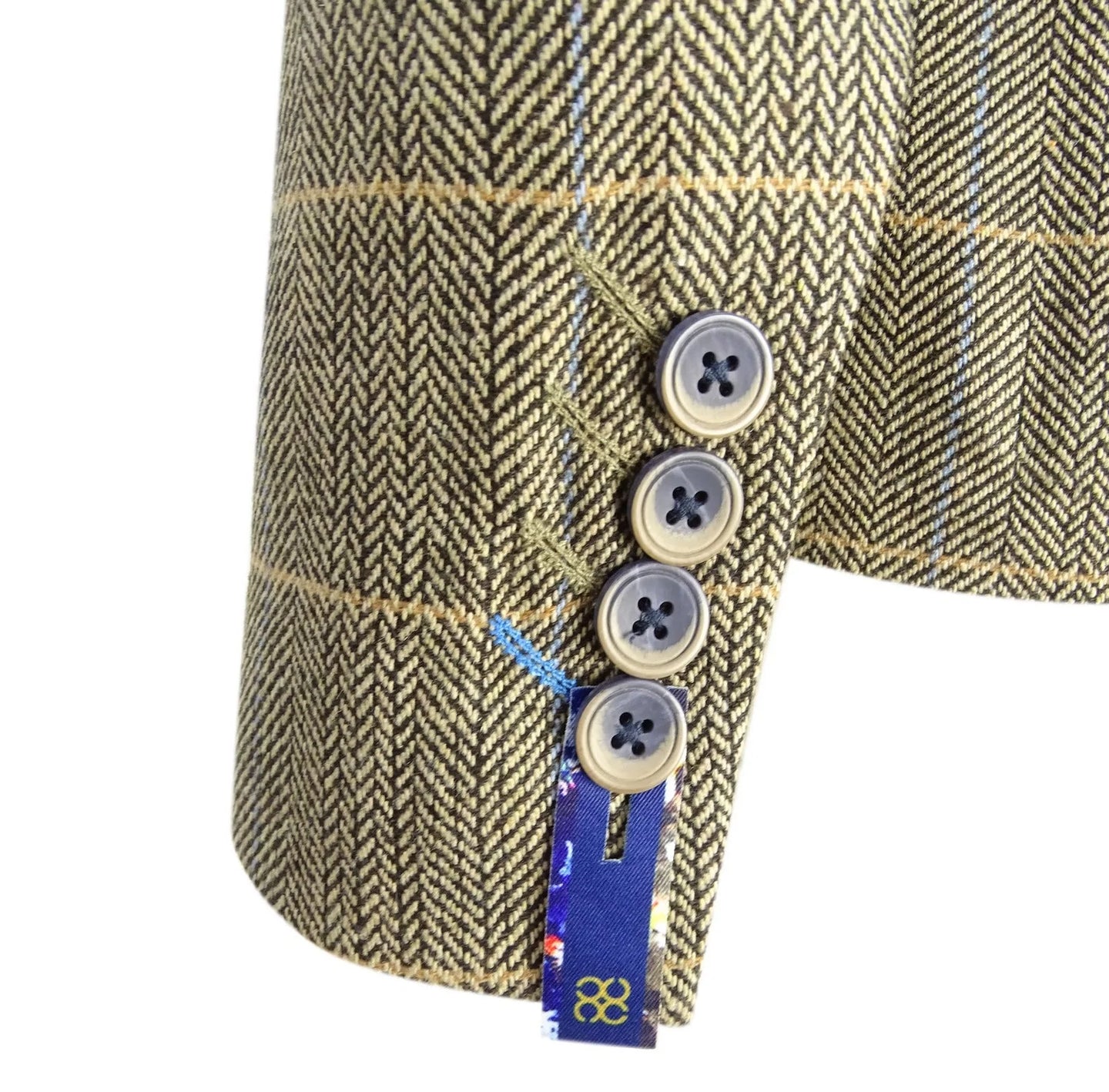 Blazer de tweed marrón claro para mujer