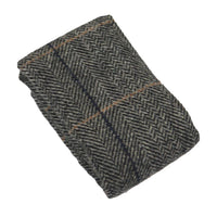 Albert - Pajarita de tweed gris con estampado de espiga para hombre