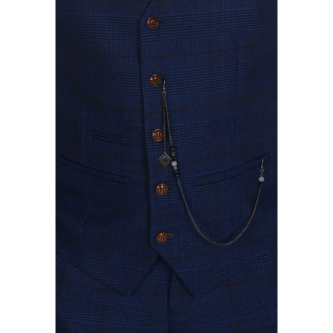 Alex - Chaleco azul marino para hombre