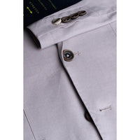 Alvari - Blazer de lino gris para hombre, ideal para el verano.
