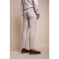 Alvari - Pantalón de verano de lino gris para hombre