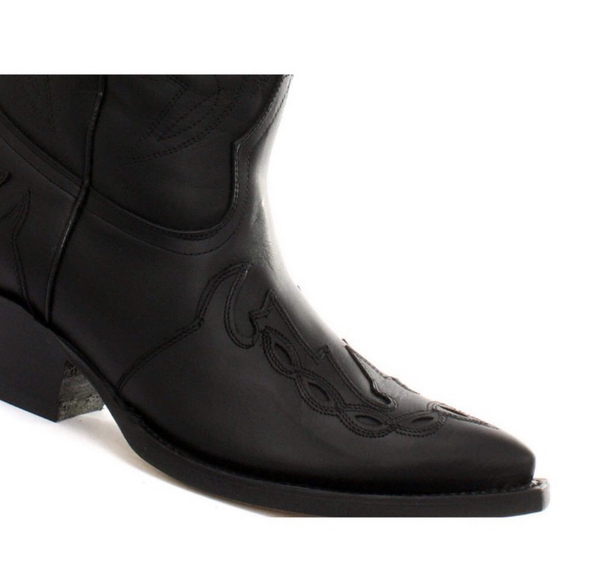 Botas vaqueras para hombre, puntiagudas, negras y marrones, de Arizona, de cuero auténtico, estilo western cubano.