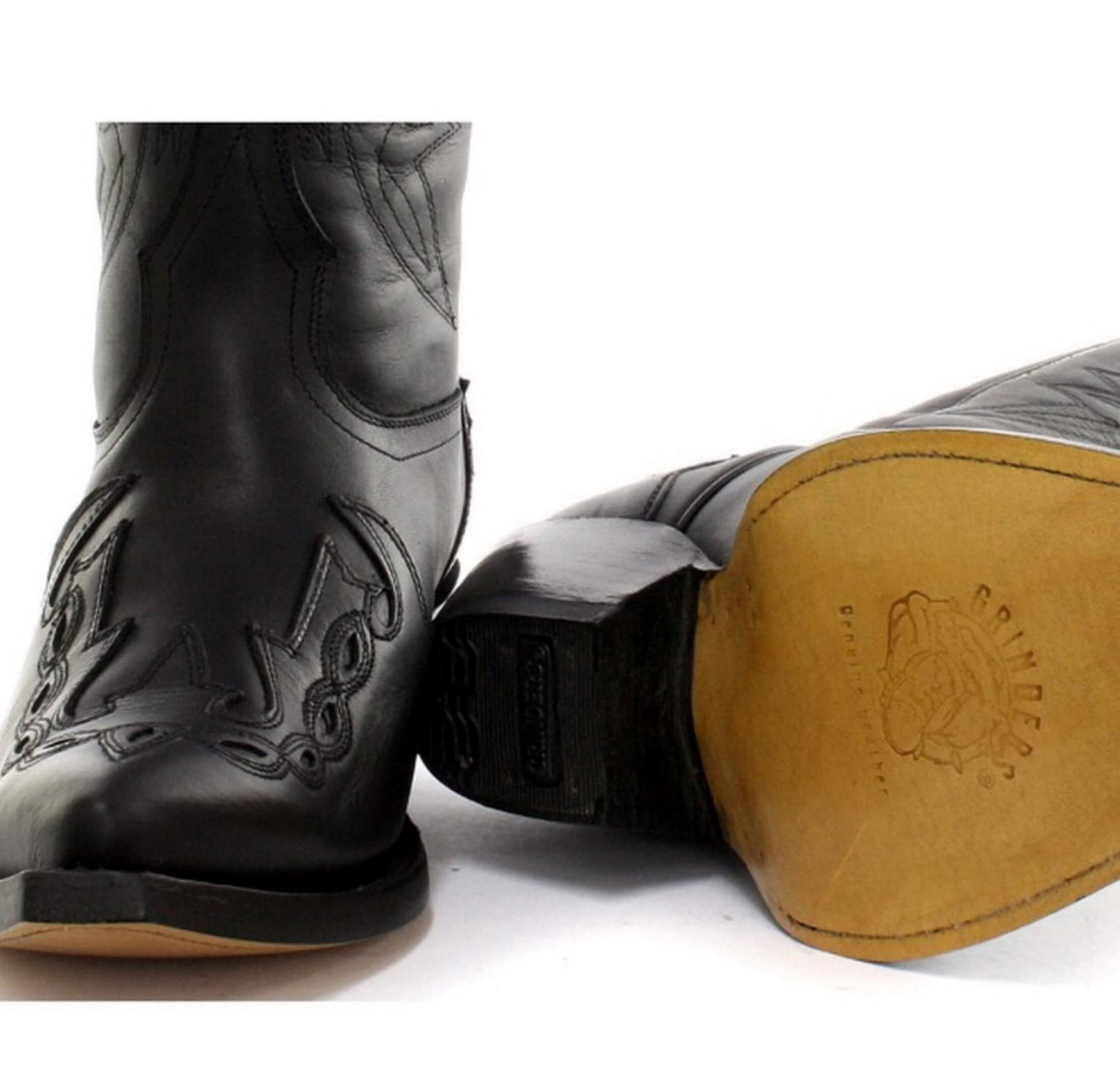Botas vaqueras para hombre, puntiagudas, negras y marrones, de Arizona, de cuero auténtico, estilo western cubano.
