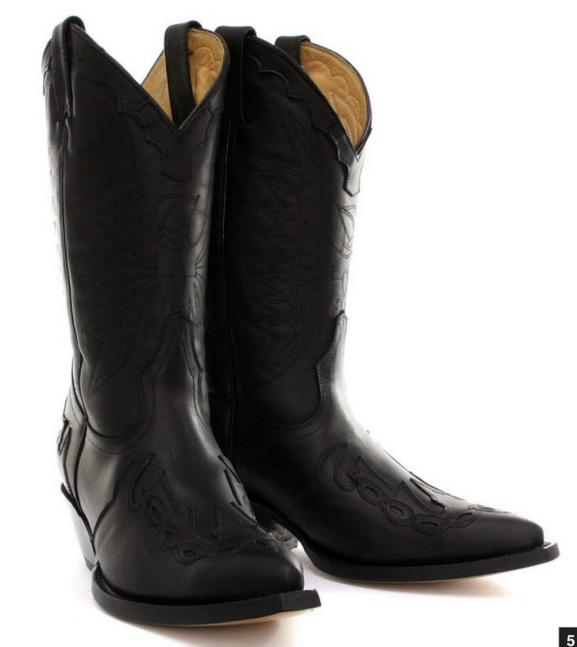 Botas vaqueras para hombre, puntiagudas, negras y marrones, de Arizona, de cuero auténtico, estilo western cubano.