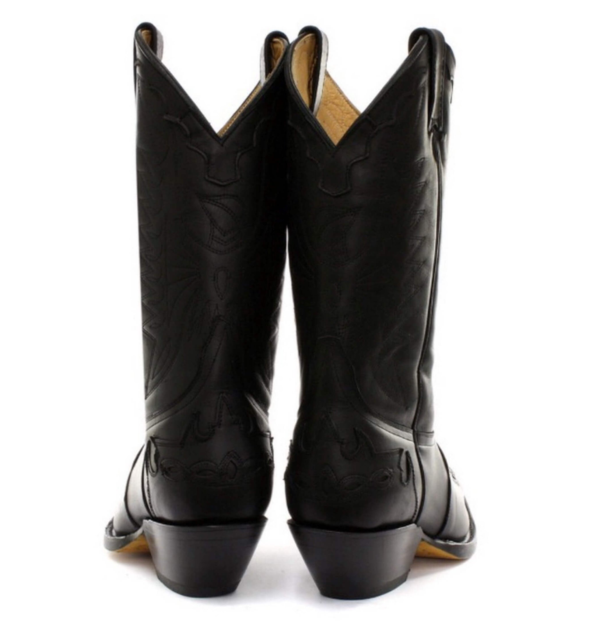 Botas vaqueras para hombre, puntiagudas, negras y marrones, de Arizona, de cuero auténtico, estilo western cubano.