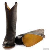 Botas vaqueras para hombre, puntiagudas, negras y marrones, de Arizona, de cuero auténtico, estilo western cubano.