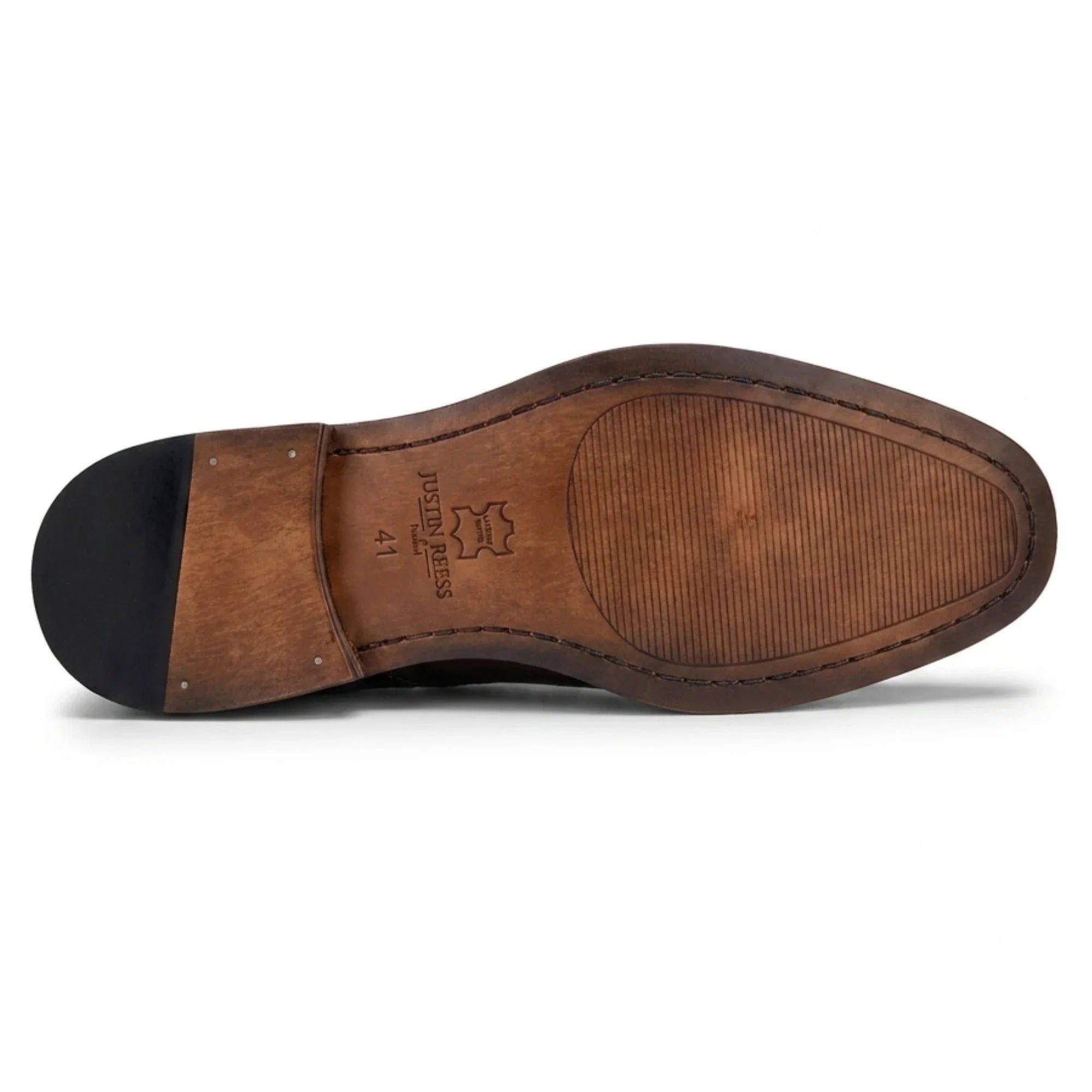 Arlo - Zapatos brogue de tweed marrón para hombre