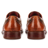 Arlo - Zapatos brogue de tweed color camel para hombre