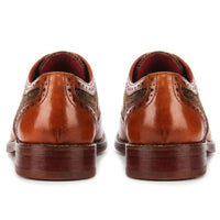 Arlo - Zapatos brogue de tweed color camel para hombre
