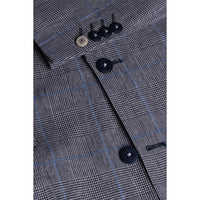 Arriga - Blazer de cuadros grises y azules para hombre