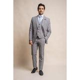 Arriga - Blazer de cuadros grises y azules para hombre