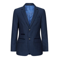 Traje de tres piezas de tweed azul marino para niño, estilo clásico de boda elegante y formal de los años 20.